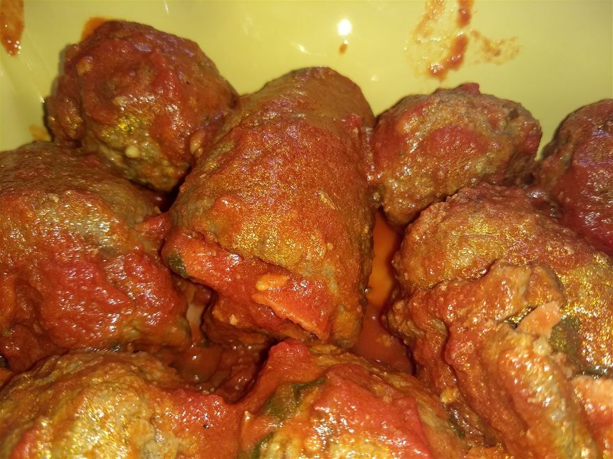I added some meatballs to the sauce, but here is the finished product