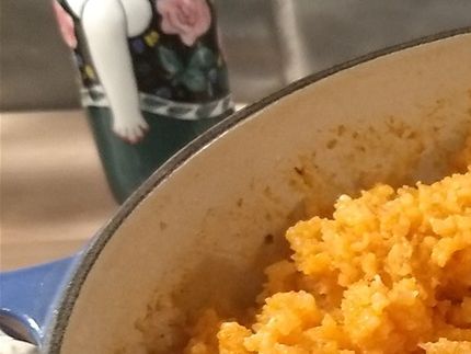 Making a Cinco de Mayo dinner. Starting with the rice