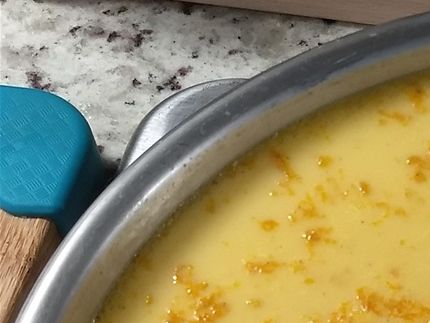 Made a Flan with orange zest. Hope it comes out ok